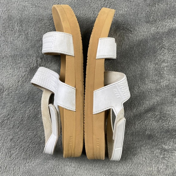 Reef Vista Sandals Water Youth Girls Size 4 White EVA Upper Adjustable Straps - Picture 4 of 8